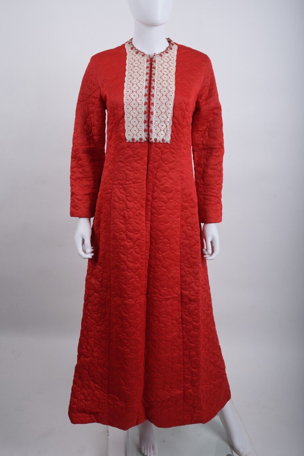 Vintage 60s Vanity Fair Womens House Coat Dressing Robe Sz 12 Red ...