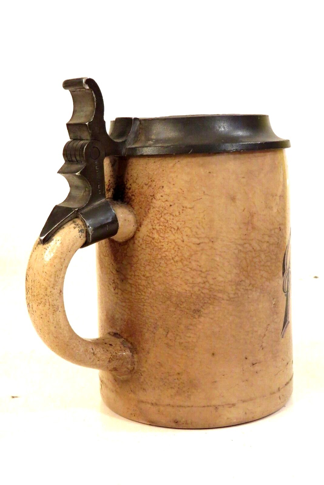 PSCHORR BRAU ANTIQUE PAUSON GERMAN 1/2 Liter BEER STEIN MUNCHEN SCHUTZ 1820