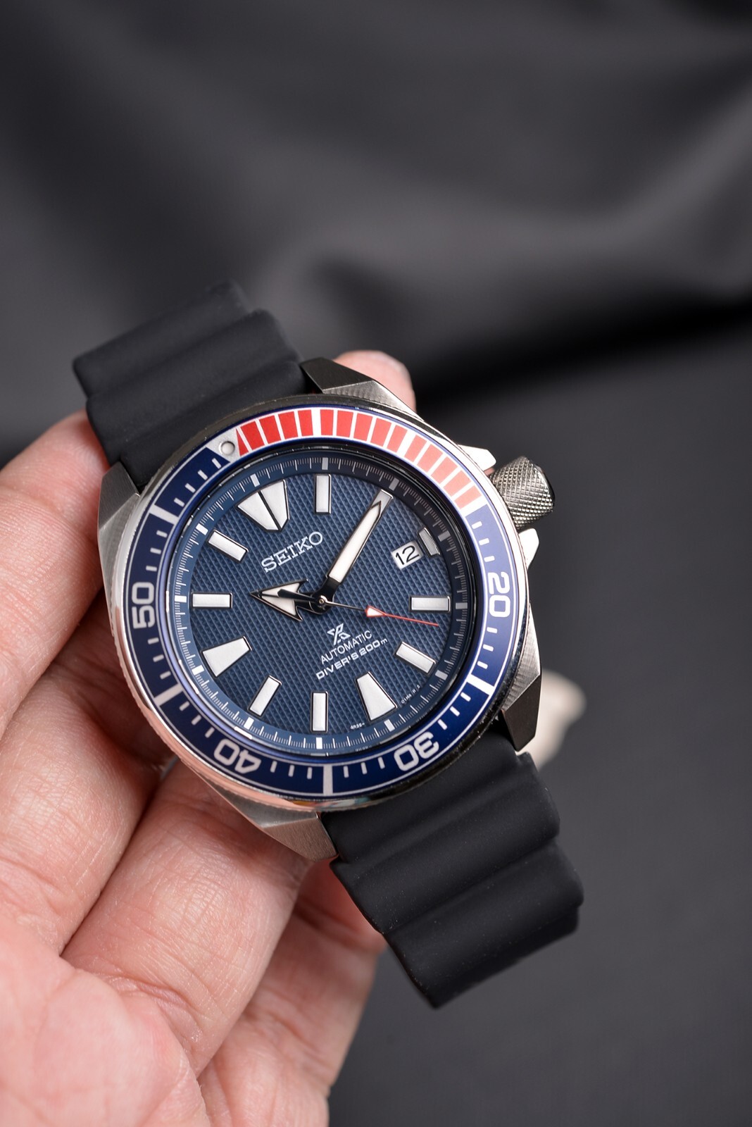 Pre-owned Seiko Prospex Automatic Srpb53k1 Samurai Dive Watch Free Fedex