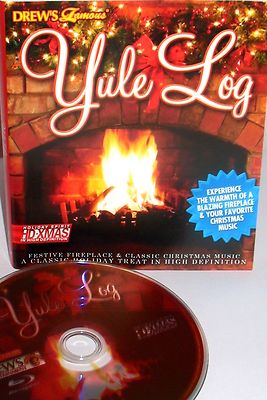 Drew's Famous Yule Log NEW BLURAY Fireplace CHRISTMAS MUSIC HD KIDS JAZZ CLASSIC