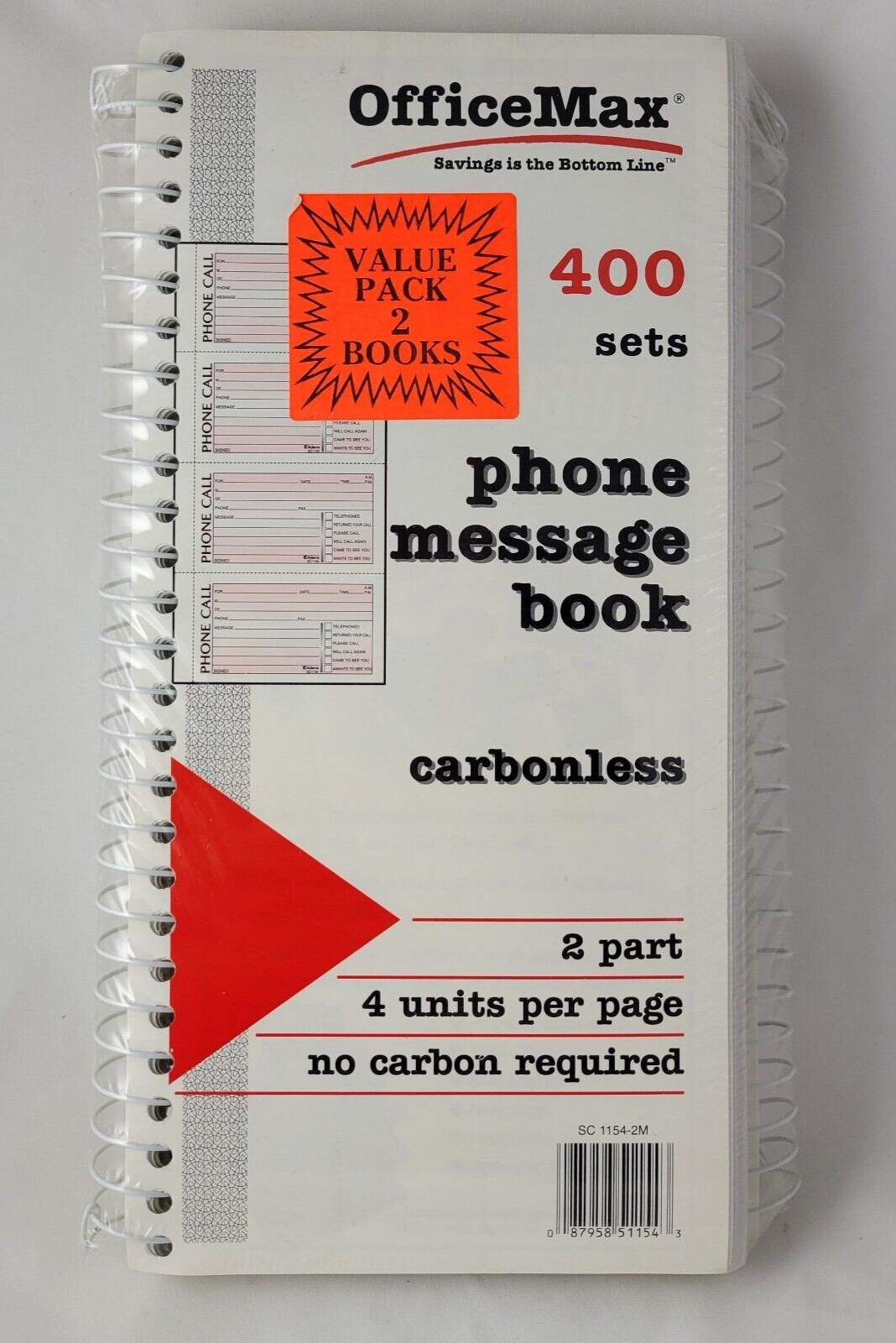 【earBOOKS】MESSAGE IN A BOX Amazon.com : Adams Message Book/Phone Call, Carbonless