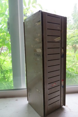 old Pharmacy RX Label Kwik metal dispenser Model No.BK-16