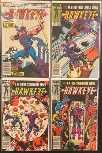 HAWKEYE #1-4 MARVEL COMIC BOOK FULL SERIES 1983 1ST SERIES