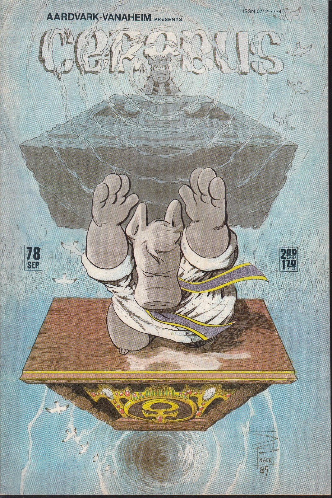 CEREBUS #78 1985 -AARDVARK/ VANAHEIM PRESENTS- B&W DAVE SIM/KAREN ...