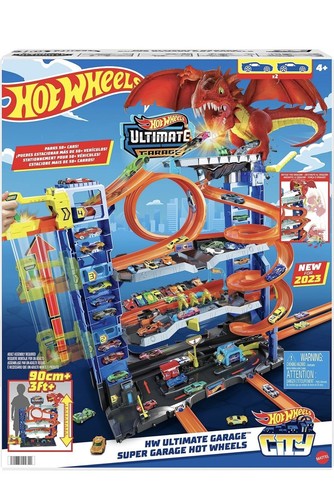 Hot Wheels City Ultimate Garage Playset with 2 Die-Cast Cars