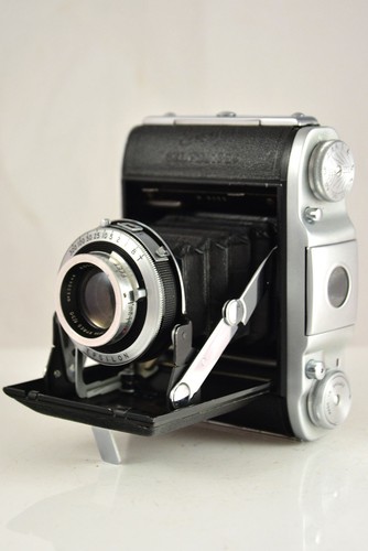 Ensign 320 Selfix Folding Film Camera with 6.3 105mm Lens + Case