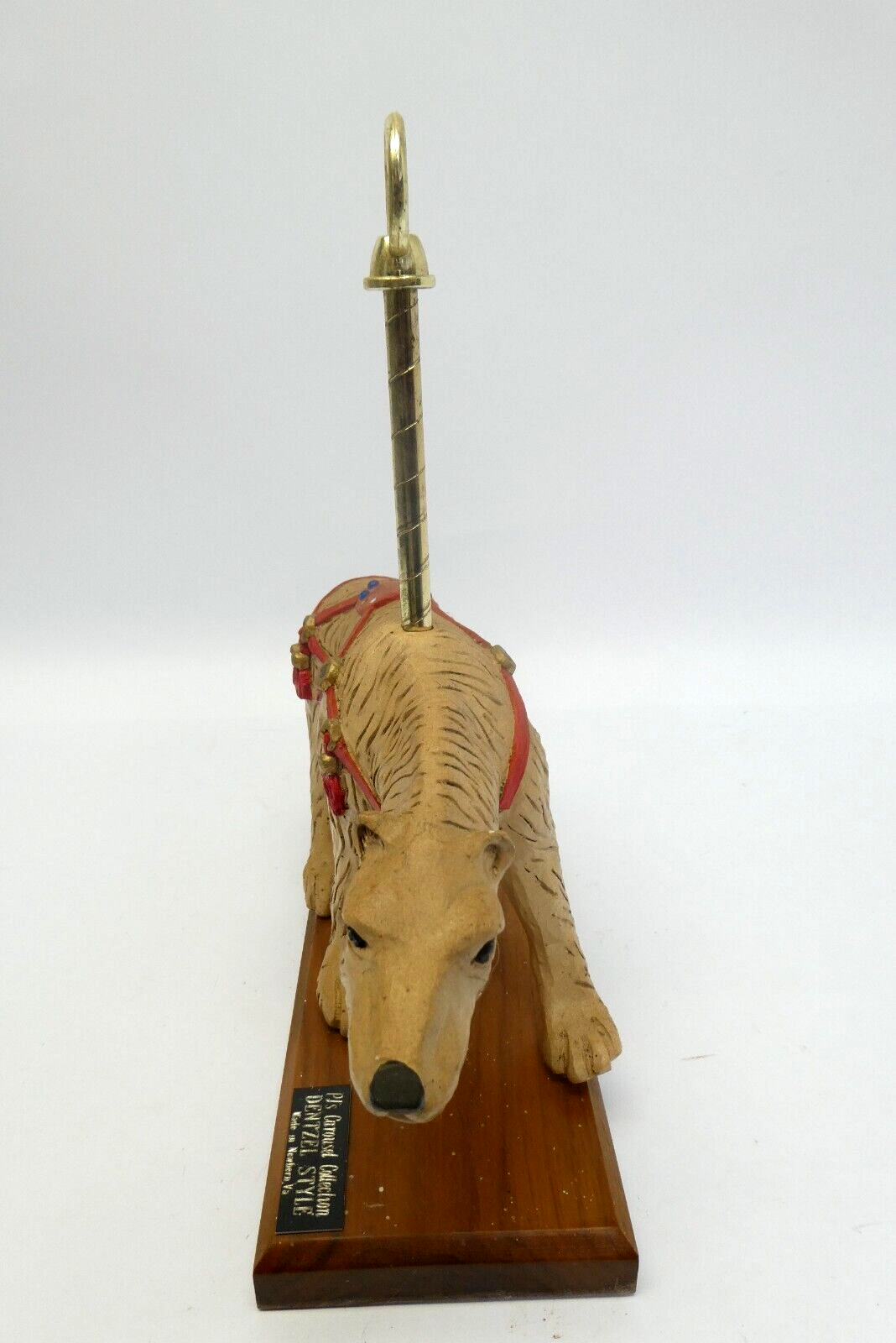 Vintage PJ’s Carousel Collection Dentzel Style Polar Bear Figure Signed PJENT85