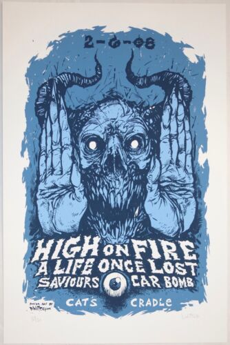 2008 High on Fire - Carrboro Silkscreen Concert Poster S/N by DWITT 