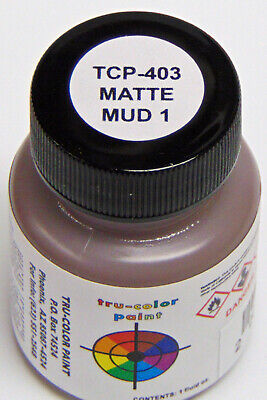 MATTE MUD 1 TRU-COLOR AIR BRUSH READY PAINT N HO S O On30 Model Railrod TCP4032