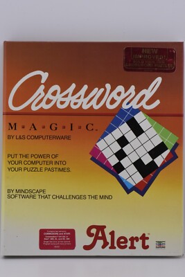 New Mindscape ''Crossword Magic'' Commodore 64/128, Atari 800, XL, XE, 48K Vintage