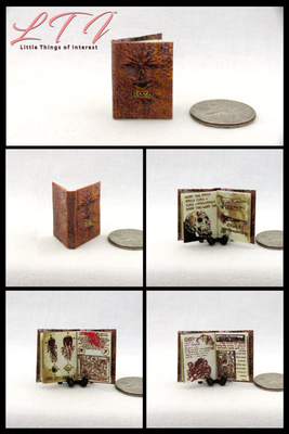 Necronomicon Ex-Mortis BOOK OF THE DEAD 1:12 Scale Miniature Illustrated Book