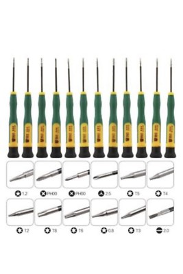 12 Screwdriver Tool Set with Torx T2 T3 T4 T5 T6 T8H, Pentalobe 0.8 1.2MM (TS1 )