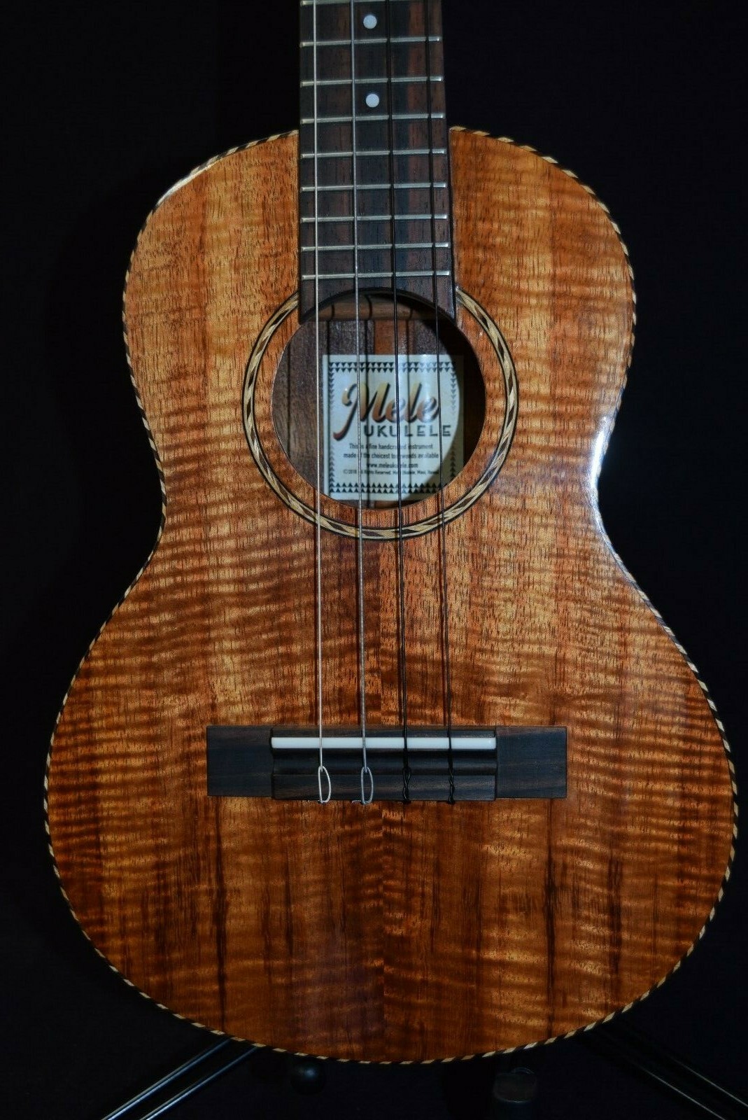 Mele Curly Koa Tenor with Vintage Rope Inlay