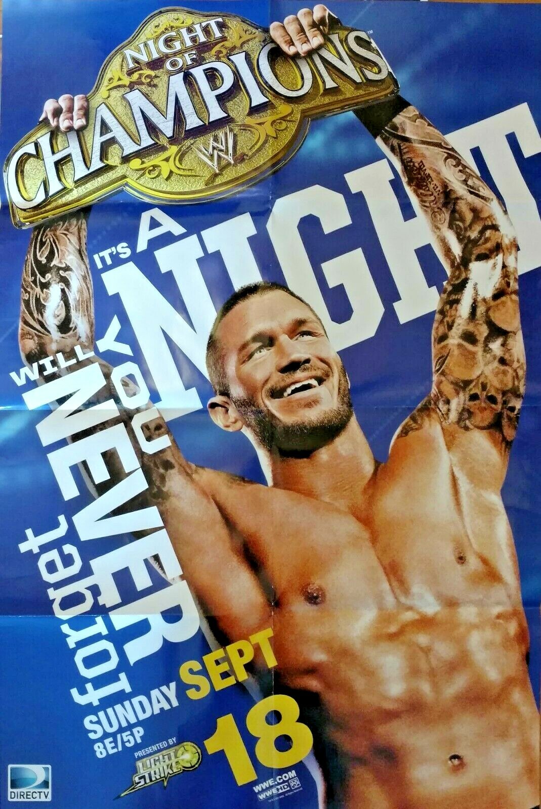 WWE　ポスター WWE Night of Champions 2011 PPV Poster, Randy Orton