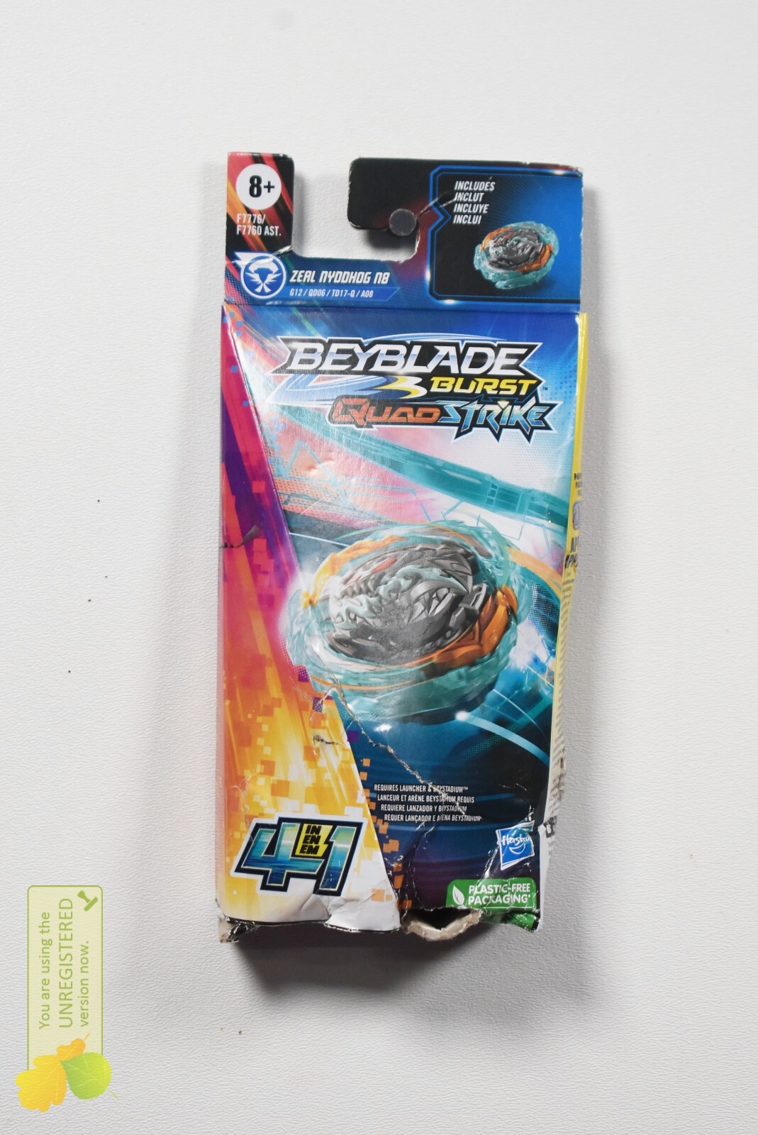 Beyblade Burst QuadStrike, Single Pack Zeal Nyddhog N8, Toy for Children from 8 Years Beyblade Burst QuadStrike, Single Pack Zeal Nyddhog N8, Toy for Children from 8 Years