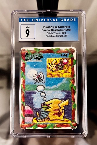 ポケモンカード ピッピ 11 シールダス スティッチタッチ psa9 Bandai Pokemon stitch touch Sealdass Pikachu And Caterpie