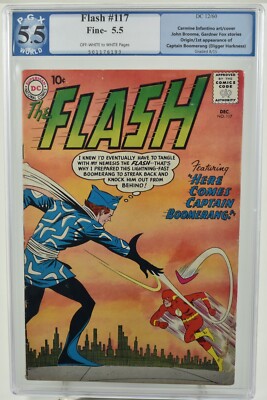 Flash #117 PGX 5.5 NOT CGC (1960) Origin & 1st Appearance of Capt. Boomerang DC