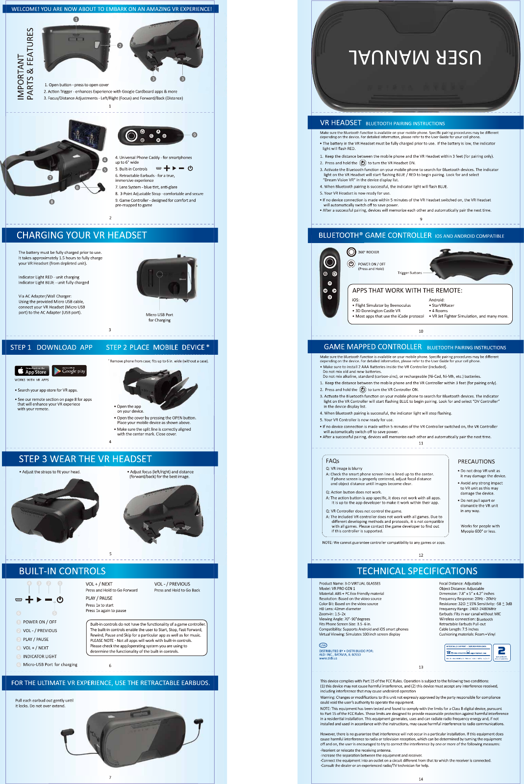 Dream Vision Pro Virtual Reality Smartphone Headset Fits iPhone Samsung NEW