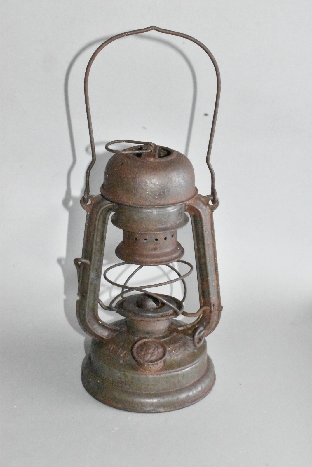 antike FEUERHAND Nr. 176 PETROLEUMLAMPE Wehrmacht Pilzkopf