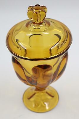 Vintage Covered Dish Yellow Vanity Dressing Table Dish Yellow Covered Candy Dish With Lid Glass Jewelry Box Storage