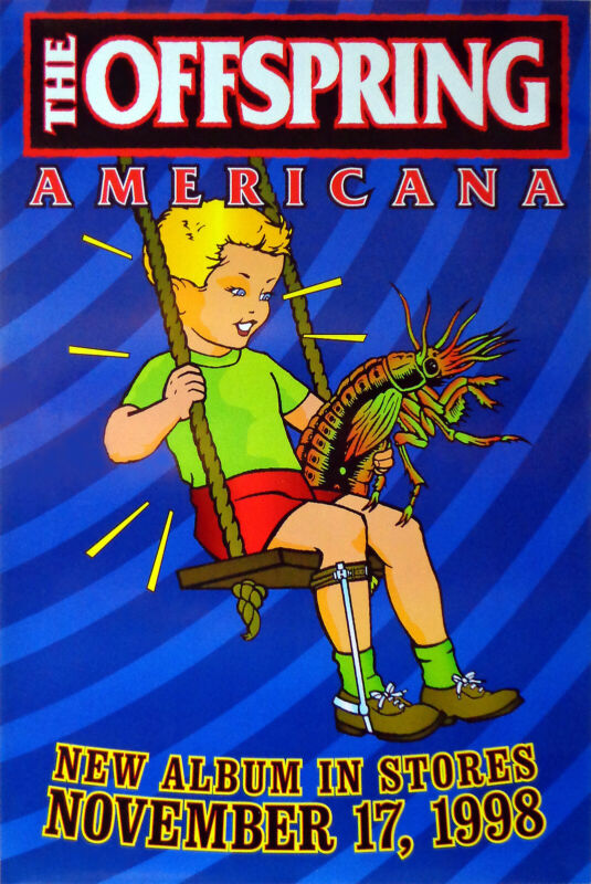 The Offspring - Americana (1998) Album Promo Poster, Original, SS, NM, Rolled