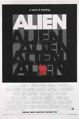 Ridley Scott's 'Alien' (1979) - Miniature Film Poster/Book Clipping