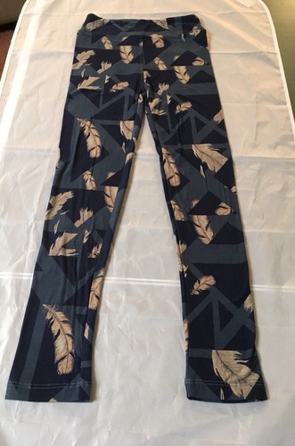 Lularoe Kids L/XL Feather Aztec And Navy Leggings