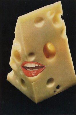 Original Signed Surrealist Montage by Mary Helen Horty - ''Say Cheese'' 6.5x10''