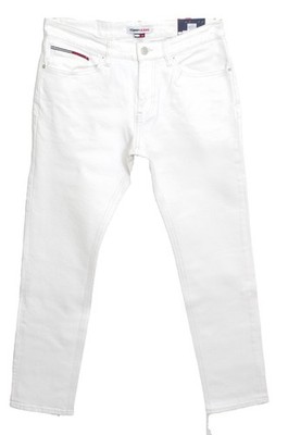Tommy Jeans Jeans Uomo Scanton Bianco Slim Fit Denim Colore Bianco DM12608