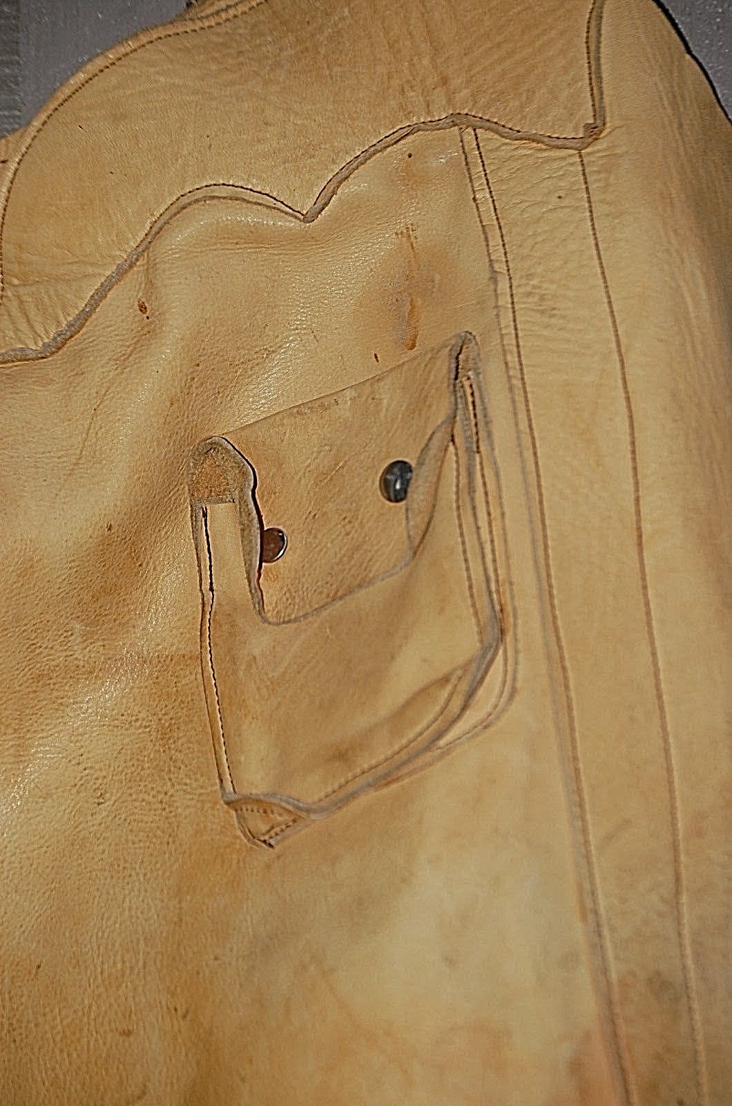 Classic Western Elk Hide Leather Chaps Rodeo Cowboy Wear Apparel Tool Americana