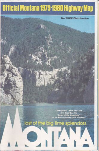 1979-1980  Official State Issue Road Map Of Montana