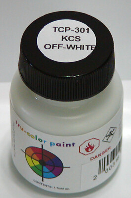 KCS OFF-WHITE TRU-COLOR AIR BRUSH READY PAINT N HO O On30 Model Railroad TCP3012