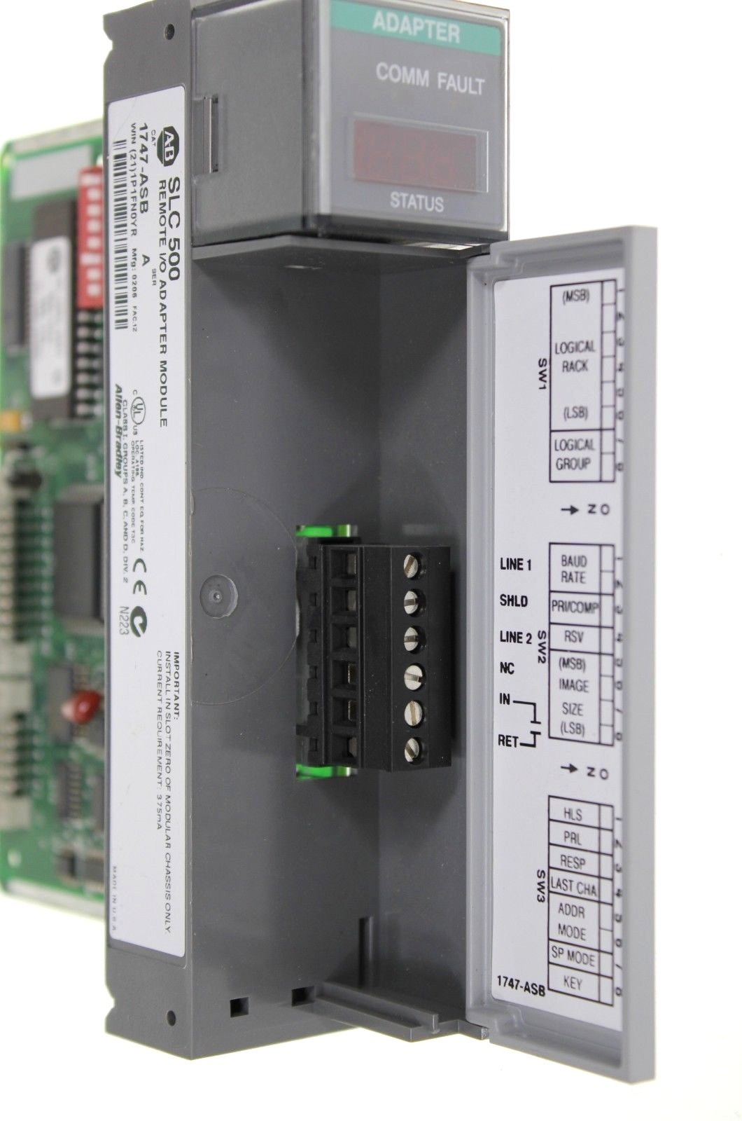 Allen Bradley 1747-ASB SLC 500 Remote I/O Adapter Module Series A