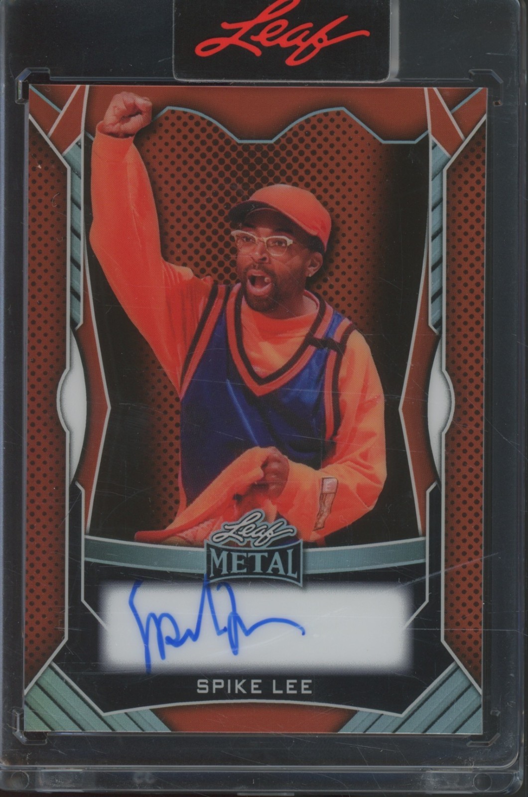 2025 Leaf Metal Prismatic Orange Spike Lee 5/7 Auto Autograph