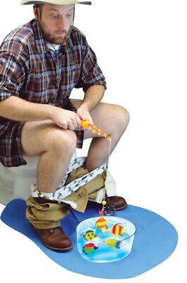 Enjoyable Potty Fisher Toilet Fishing Game, Adjustable Rod, Water Tank, 4 Col...