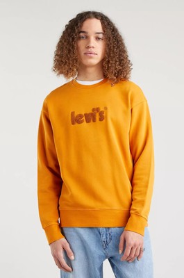 

Мужская толстовка Levis Relaxed Graphic Crewneck Golden Oak Orange Sportswear Sweatshirt, Оранжевый