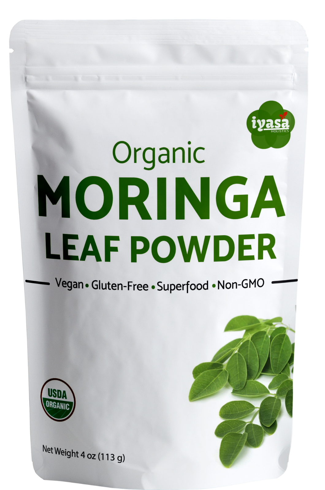 Moringa Powder Certified Organic Moringa Oleifera, vegan, 4 8 16 oz, ships free 
