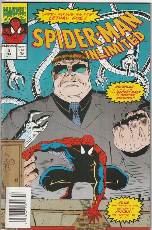 Marvel 1993 SPIDERMAN UNLIMTED 3 Australian Price APV