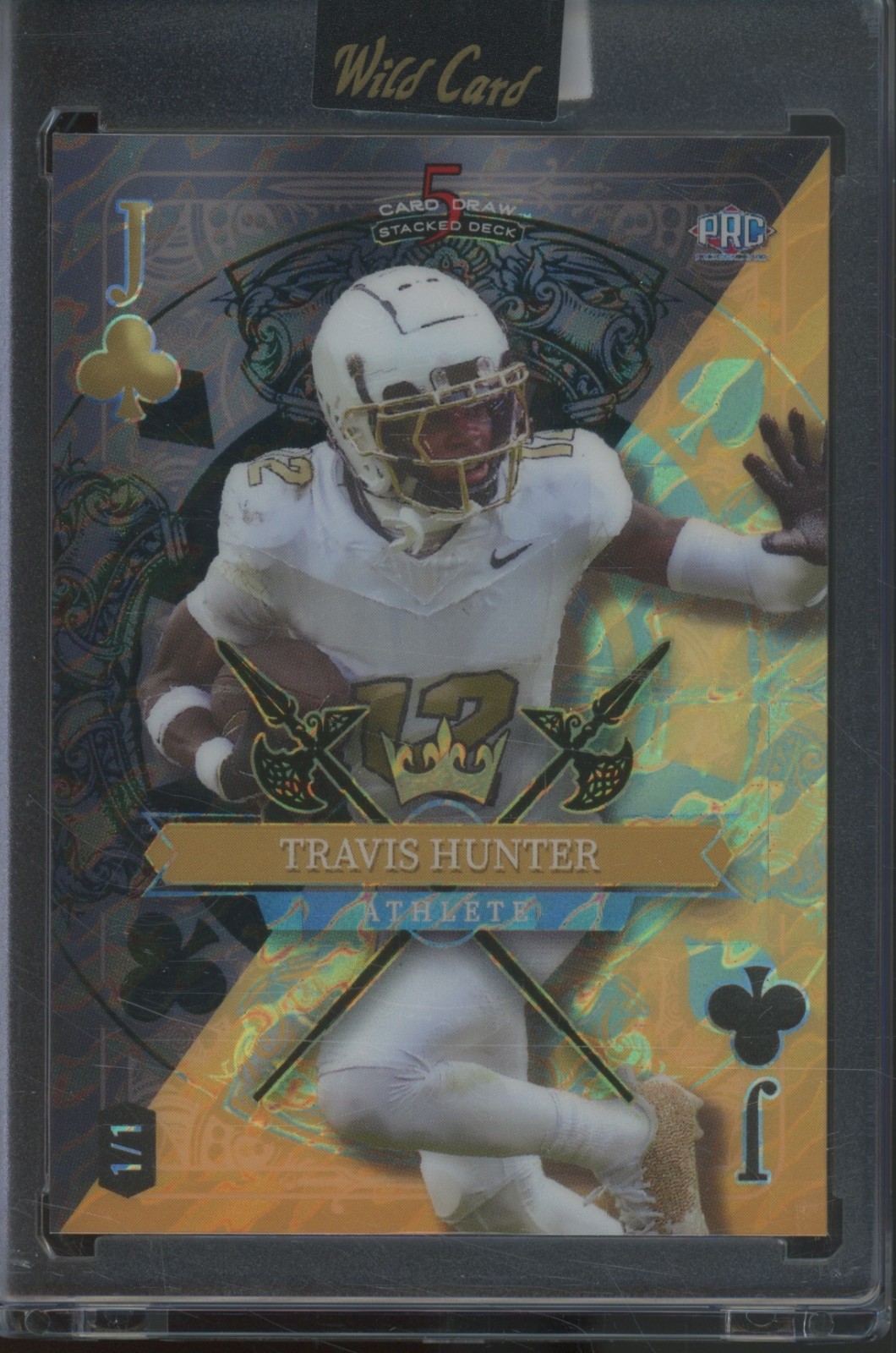 2024 Wild Card 5 Card Draw Stacked Deck Marble Travis Hunter 1/1 RC Rookie