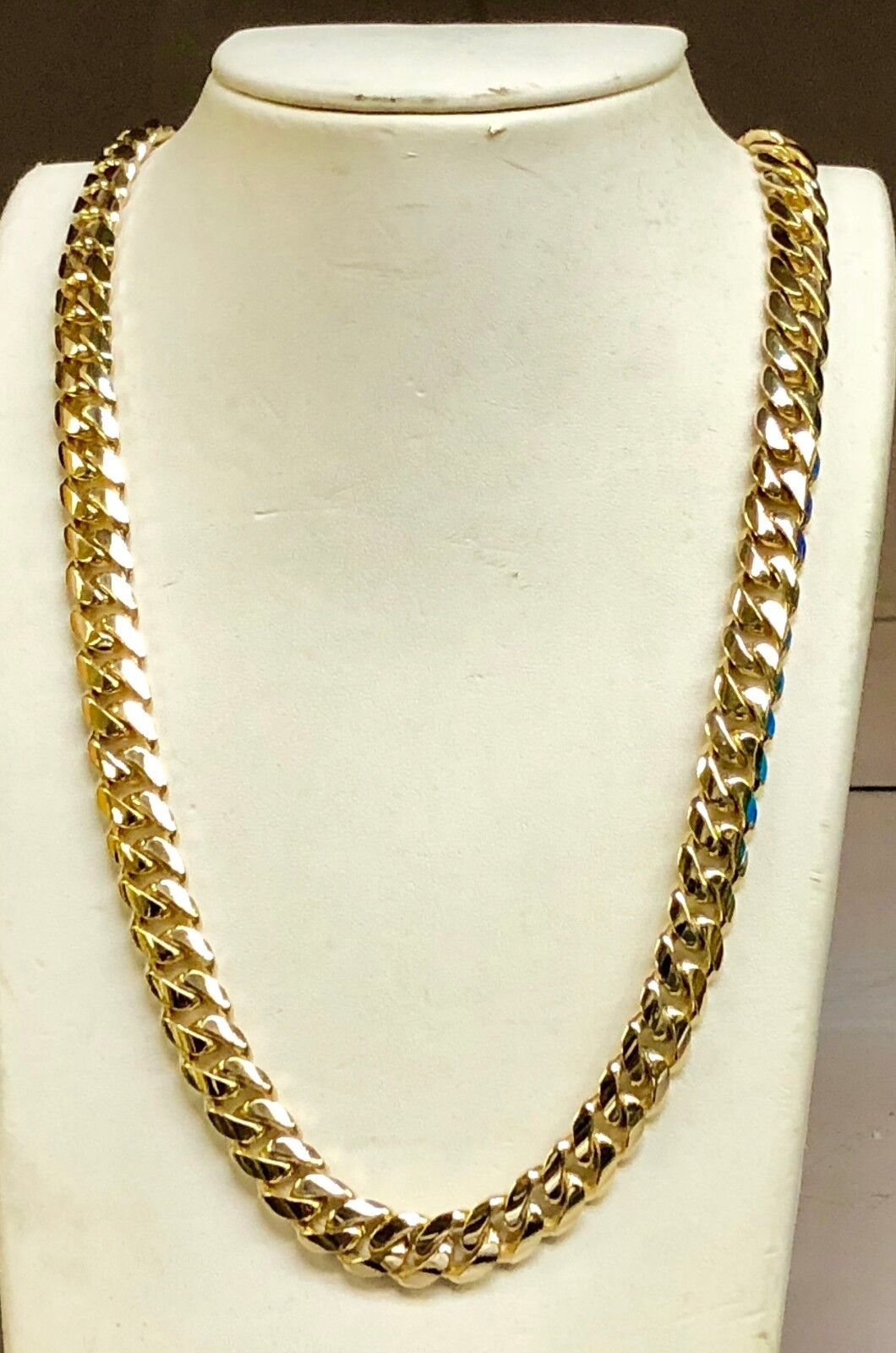 Solid gold cuban link necklace best sale