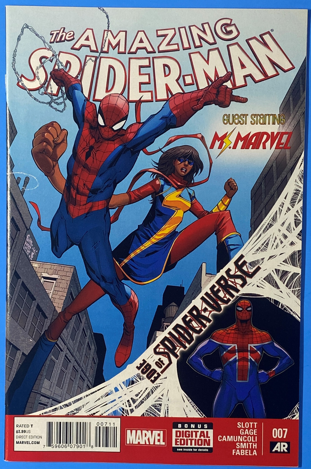 AMAZING SPIDER-MAN #7 (MARVEL 2014) 1ST APPEARANCE SPIDER-UK