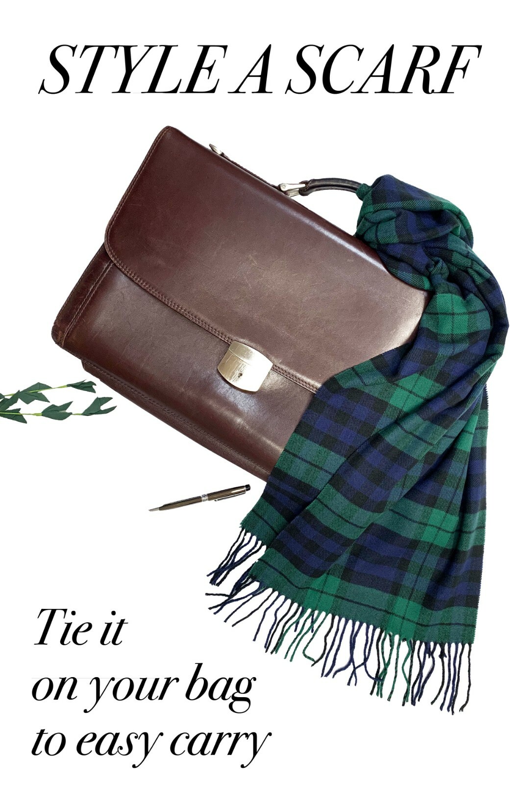 Calvia Cashmere Feel Scarf Super Soft & Warm Elegant Looks - Forest Green Plaid 