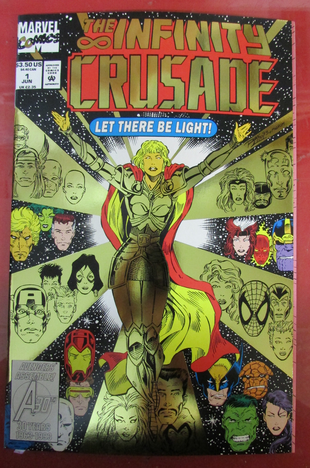 COMIC BOOK MARVEL COMICS THE INFINITY CRUSADE GOLD FOIL