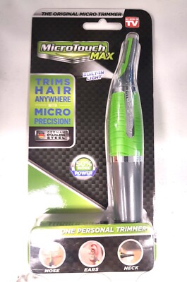 Micro Touch Max All In One Personal Hair Trimmer w/LED Light For Nose Ears Neck