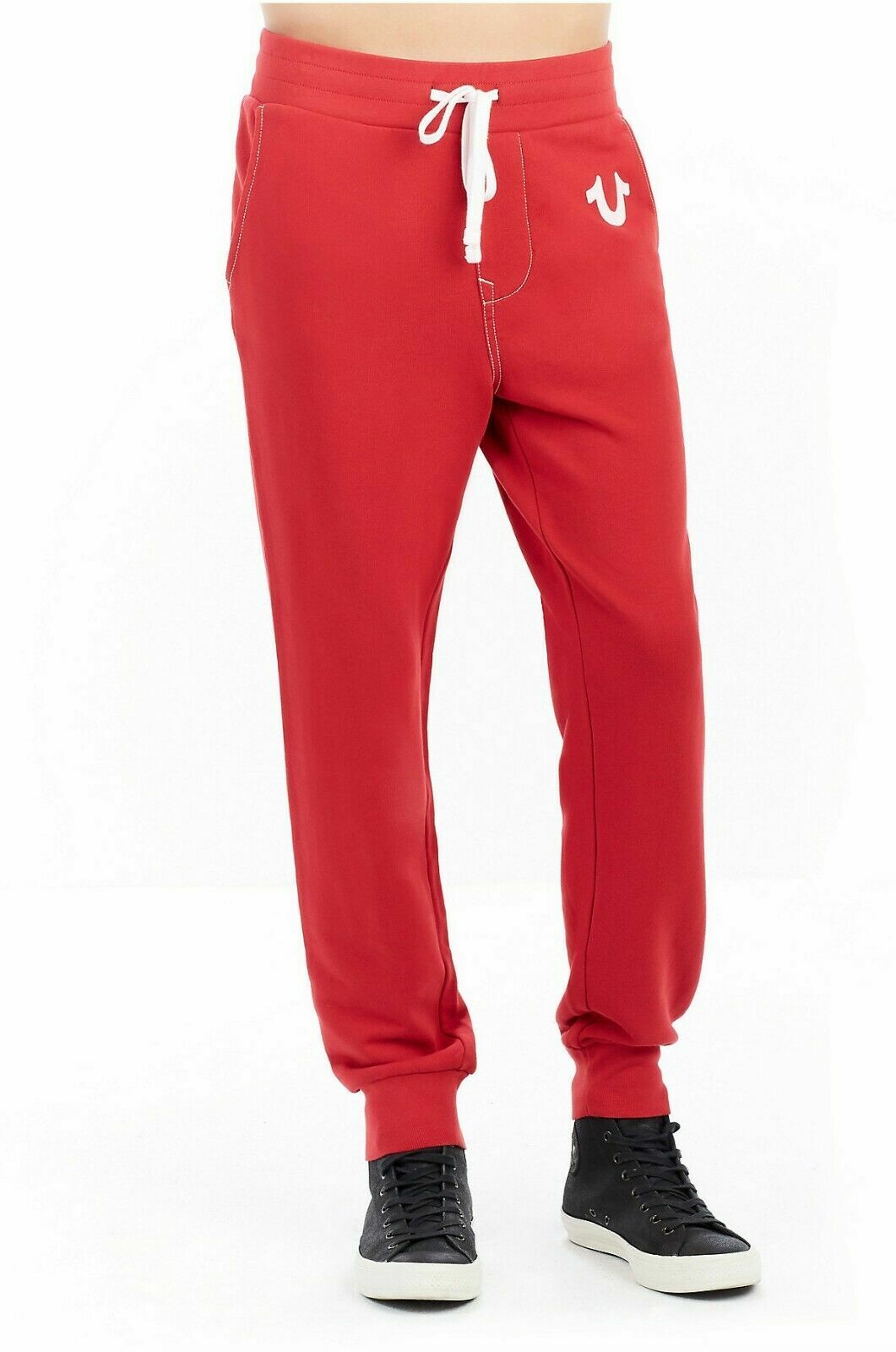 True Religion Sweatpants Classic Logo Red Jogger Pants Classic Logo Men's  XL XXL | eBay