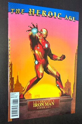 INVINCIBLE IRON MAN #26 (Marvel Comics 2010) -- Heroic Age VARIANT -- VF/NM