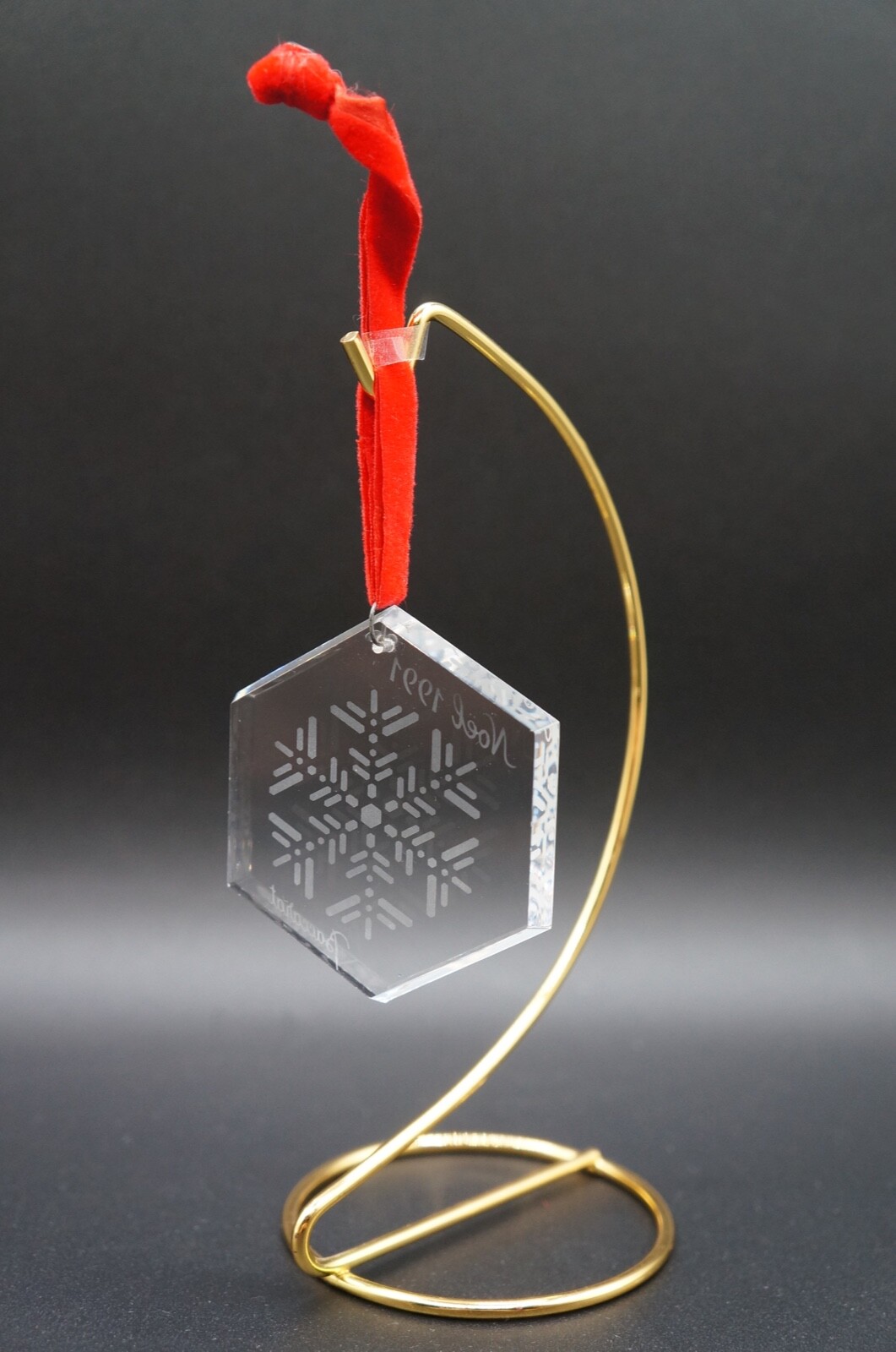 Baccarat Noel 1991  スノーフレーク　クリスマスオーナメント Baccarat Noel 1991 スノーフレーク クリスマスオーナメント