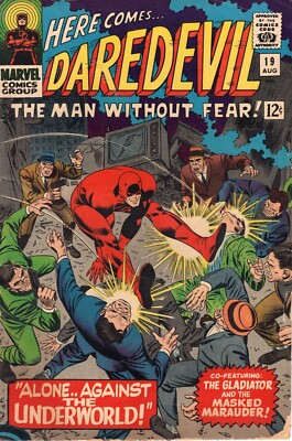 DAREDEVIL #19 VG- Gladiator & Masked Marauder Appearance (Marvel, 1966)