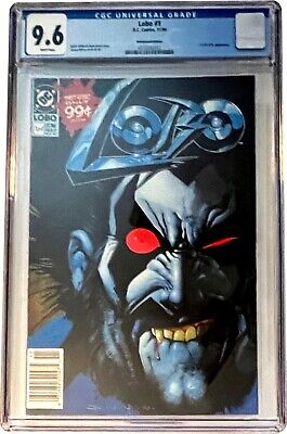 Lobo #1 NM 9.6 CGC white pages, Bisley cover and art, Giffen, Rare Newstand ed.