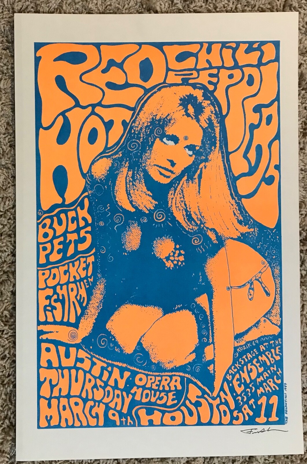 KOZIK RED HOT CHILI PEPPERS ポスター Frank Kozik - Red Hot Chili Peppers / Mary's Danish / Primus